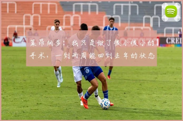 莱昂纳多：我只是做了很小很小的手术，一到两周能回到去年的状态
