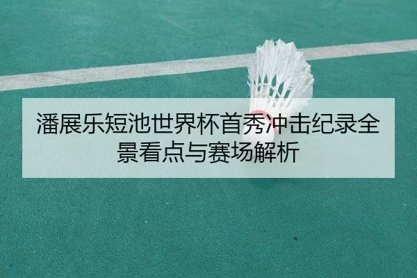 潘展乐短池世界杯首秀冲击纪录全景看点与赛场解析 - kaiyun